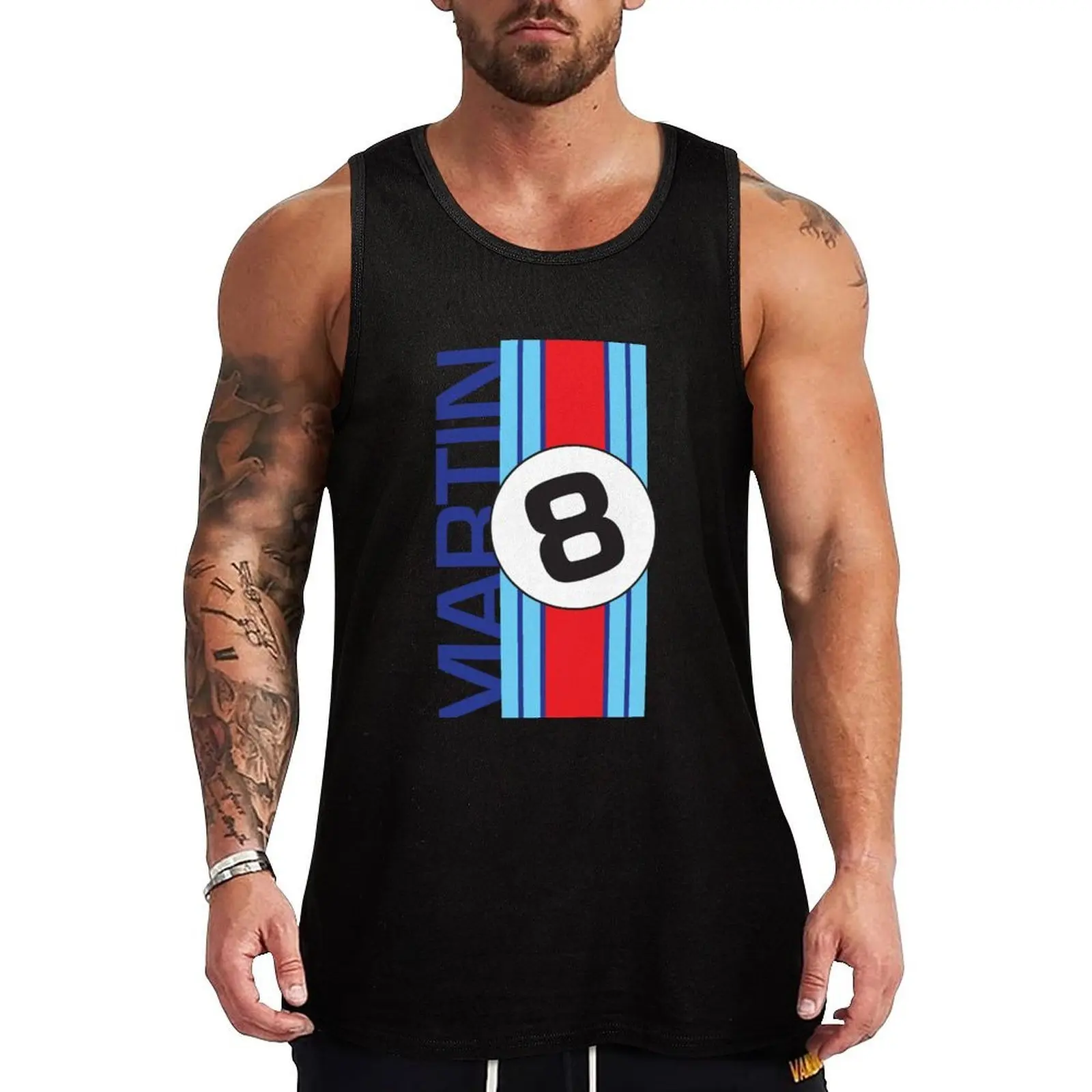 

MARTINI 8 Tank Top Bodybuilding Tank Top Sleeveless Gym Fitness Shirt