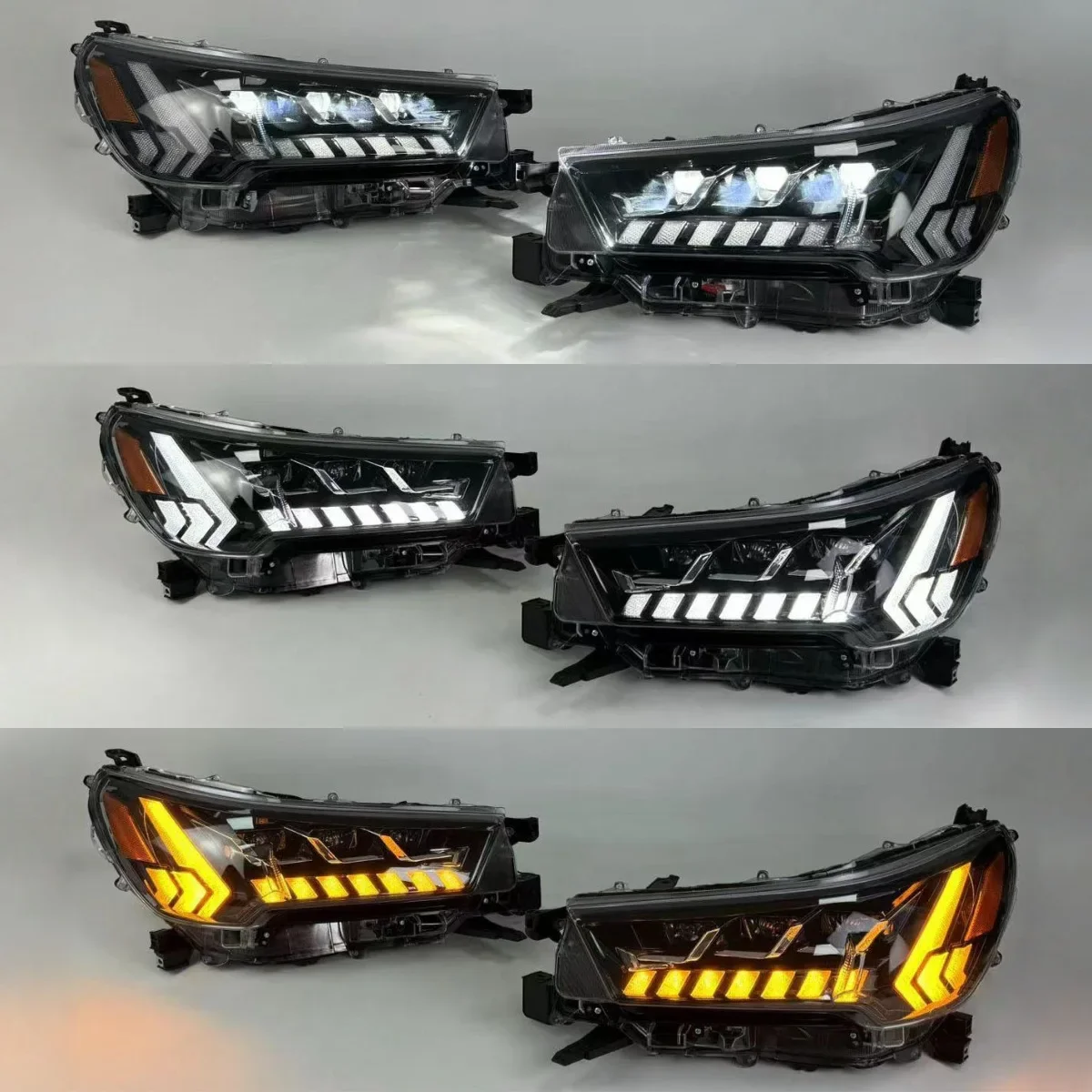 Pair Left&Right Headlight Assembly LED For Toyota Hilux Revo 2020 2021 2022 Headlamp Head Lamp Head Light New Design