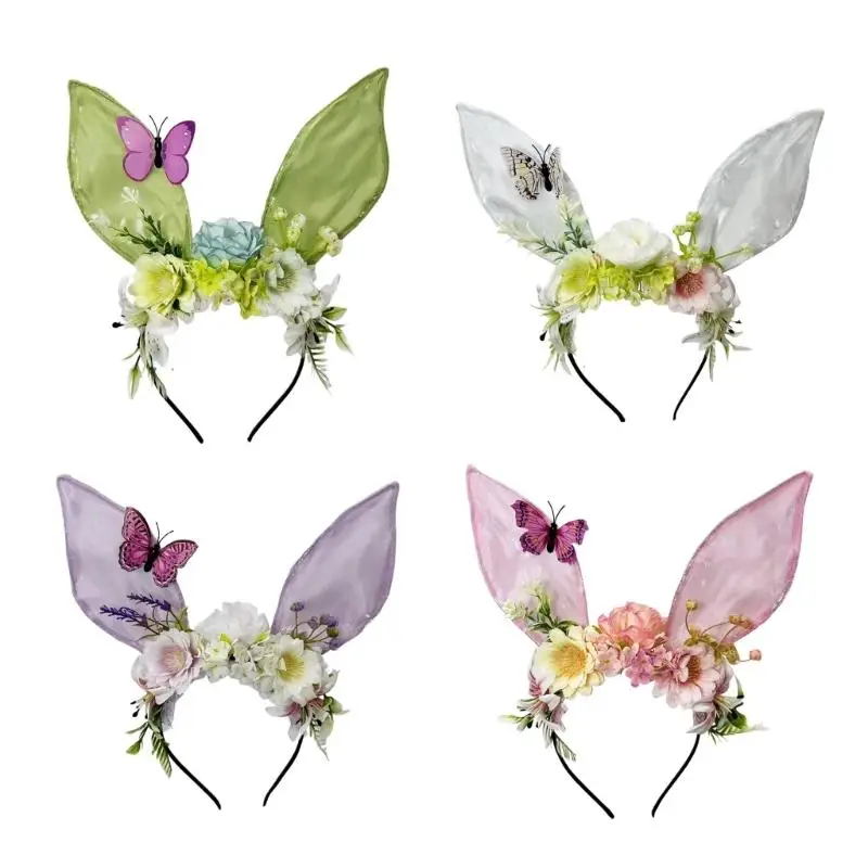 

A52E Anime Halloween Plush Headpiece Elastic Hair Band Animal Ears Design For Themed Event Daily Use Photo Props