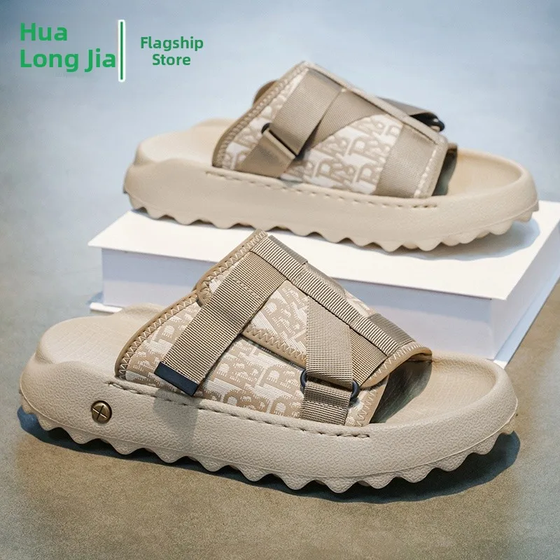 

Men's Summer Slip-On Sports Sandals Outdoor Anti-Slip Comfortable Soft Bottom Casual Beach Shoes Flowllorss Trendy Brand