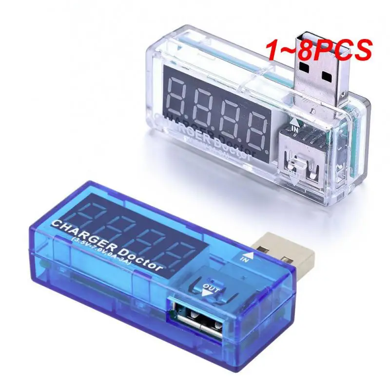 1~8PCS Current Reliable Durable Portable Convenient Multi-function Accurate Charging Current Tester Usb Charging Current Tester