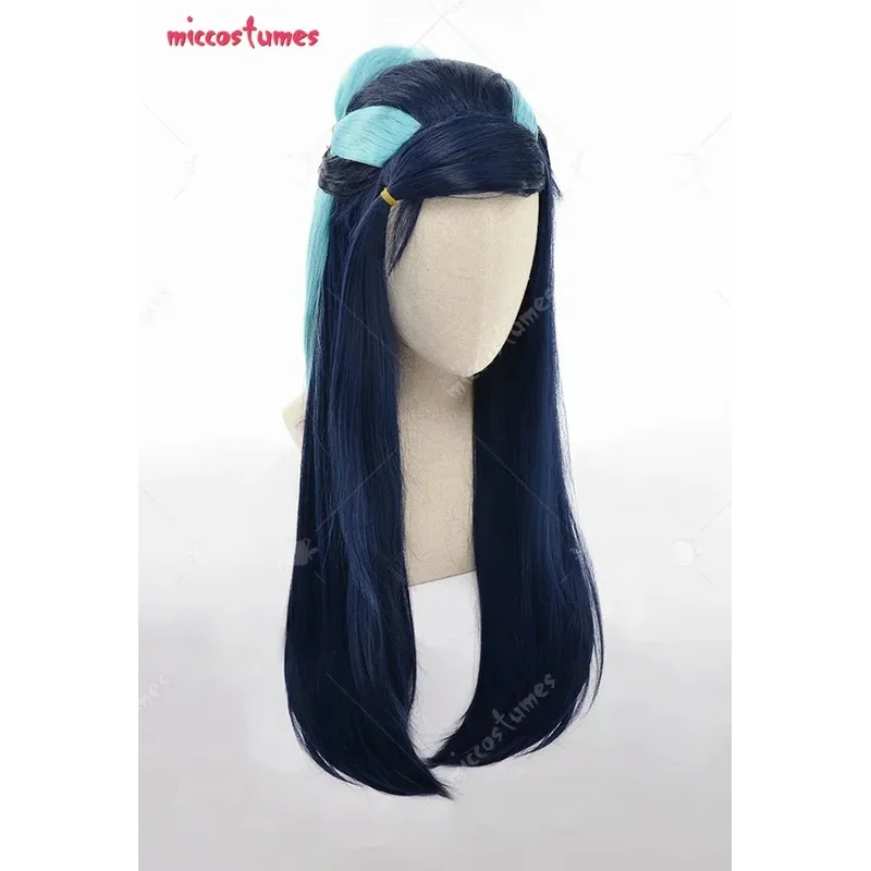 

CyWomen's Long Blue Straight Nessa Cosplay Wig