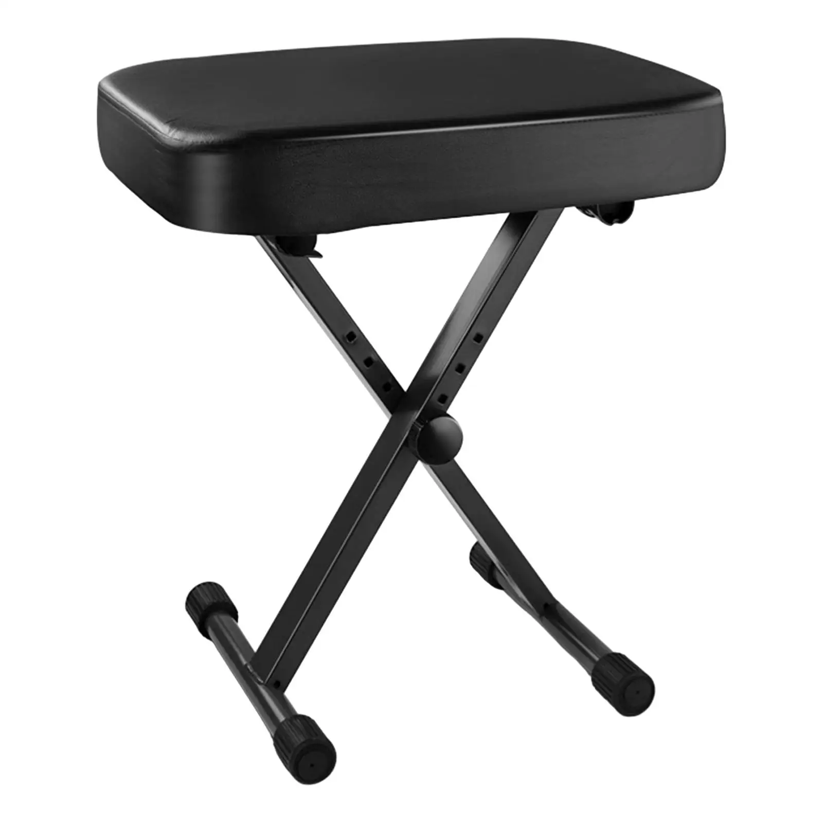 Piano Bench Adjustable Height Portable Heavy Duty Foldable Folding Piano Stool for Guitar Stage Electronic Piano Practice Studio