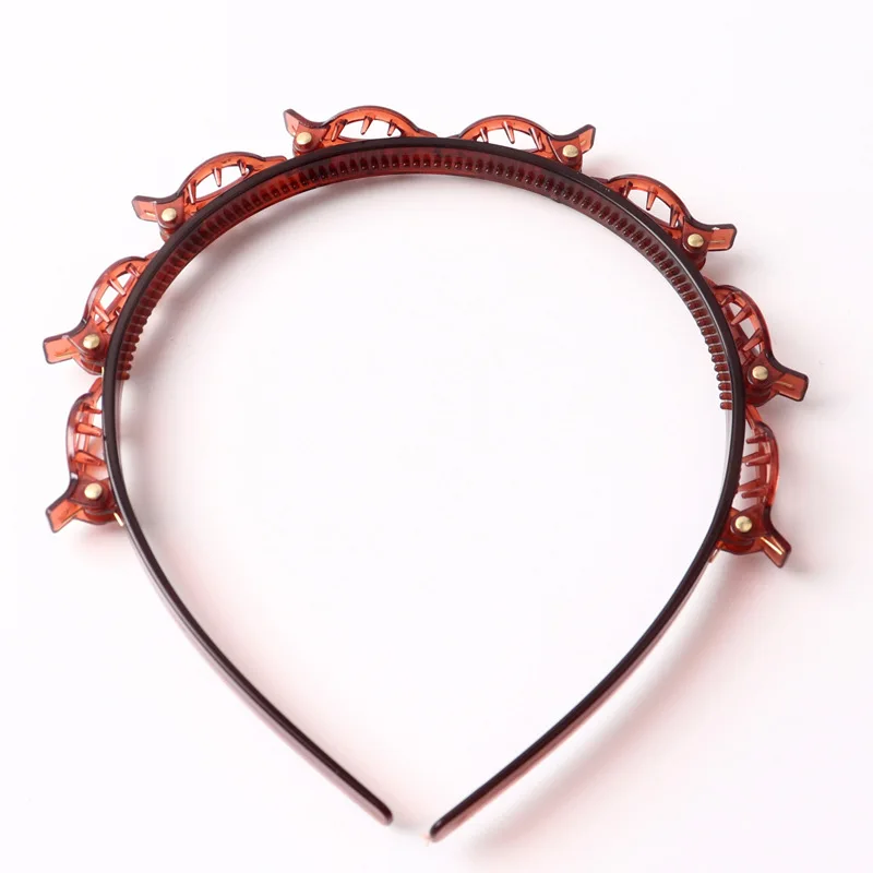 1/2 Stück geflochtenes Haarband, kleine Klammer zum Fixieren von Pony, mehrschichtiges, hohles, geflochtenes Haarband, Haarklammer – Detail 4