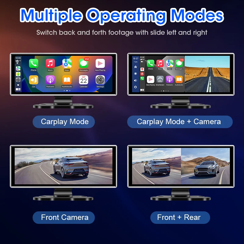 DEVELUCK 11.26インチ 4K CarPlay ディスプレイオーディオ Develuck 11.26 Inch Wireless CarPlay Android Auto 4K Dash Cam Car