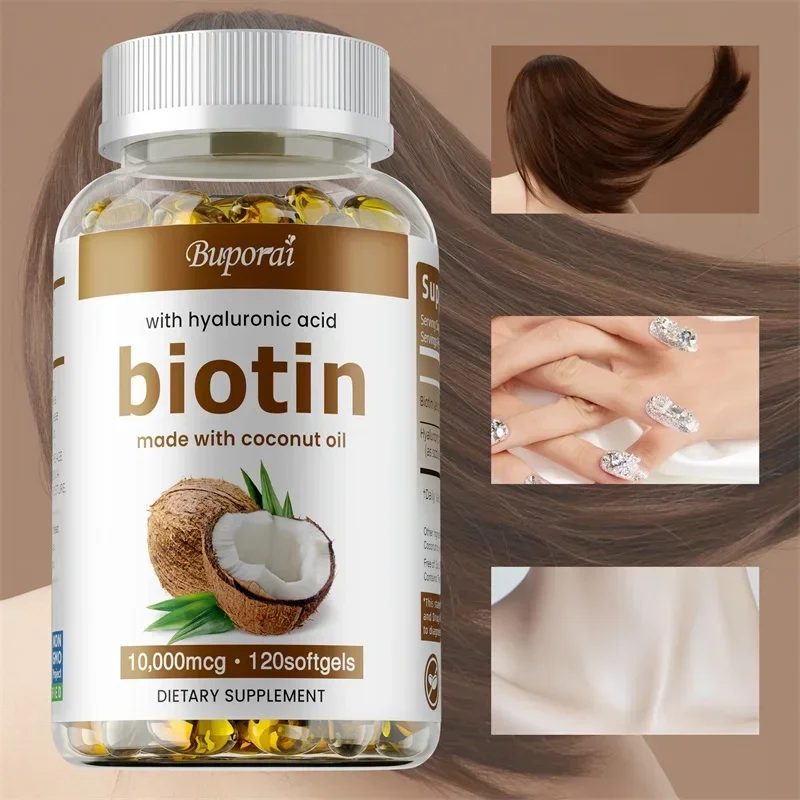 Biotin mit Hyaluronsäure – Energieproduktion, spendet Feuchtigkeit, unterstützt die Gesundheit von Haaren, Haut, Nägeln und Gelenken