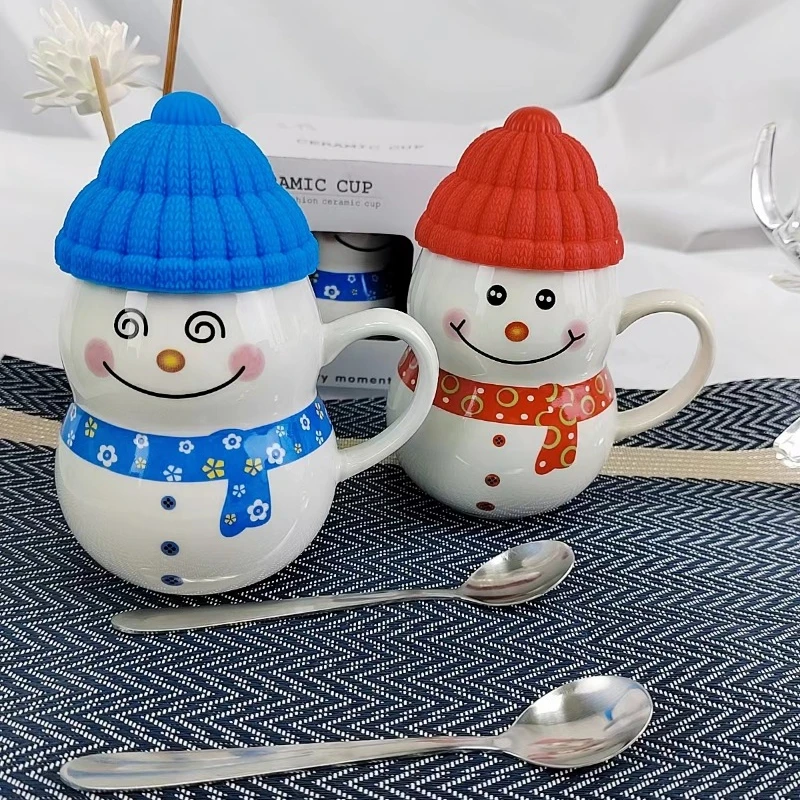 

300ML Snowman Mug Creative Large Capacity Ceramic Cup Coffee Cups Lovely Men and Women Birthday Christmas Gift Breakfast Cup