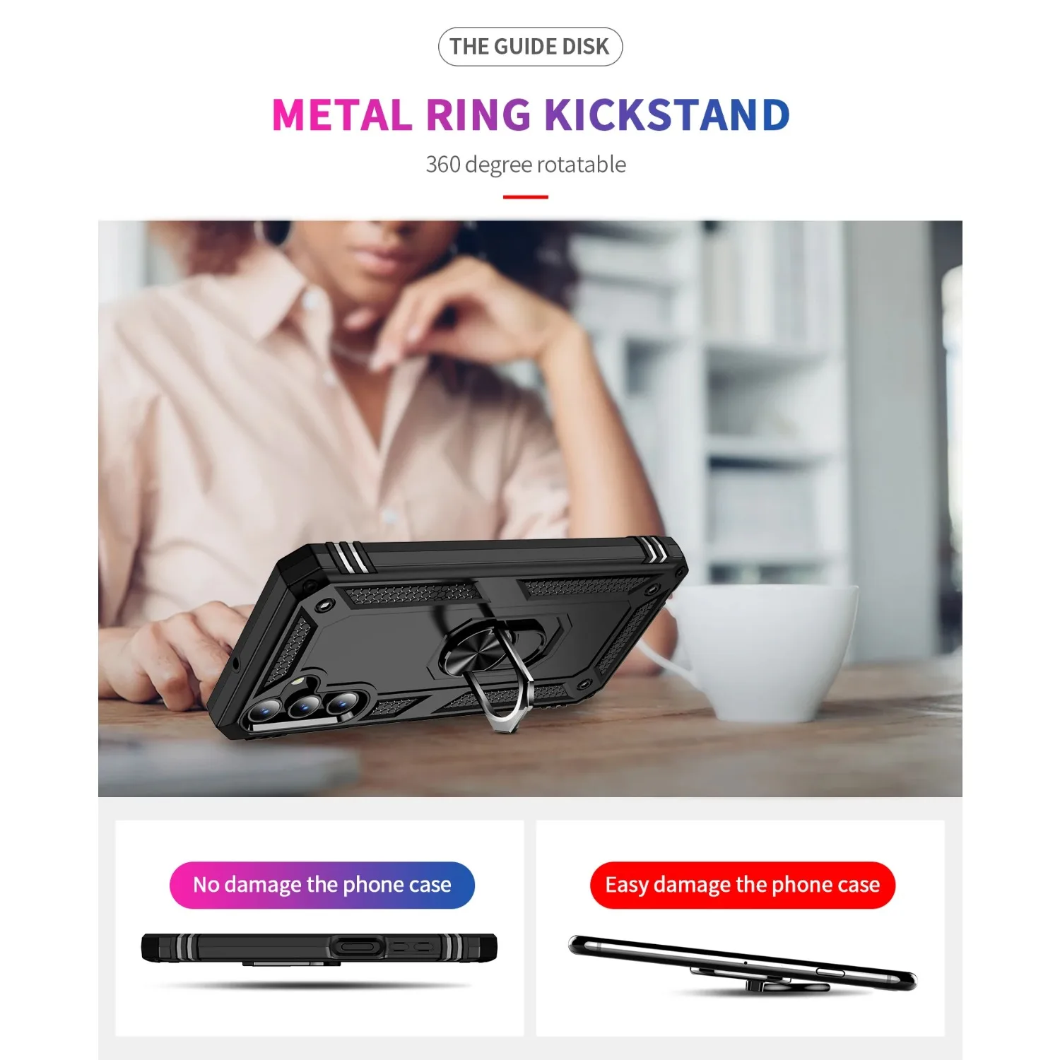 Armor Shockproof Ring Stand Holder Magnetic Case For Samsung Galaxy A24 A25 A33 A70 A60 A50 A40 A41 A80 A82 A22 A23 A51 Covers