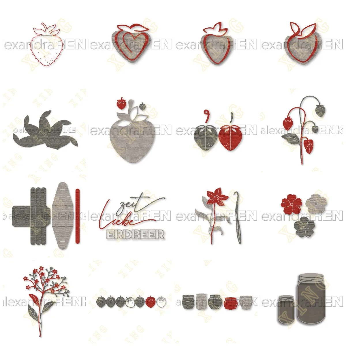 Strawberry Tag Basket Metal Cutting Die Scrapbook Embossed Paper Card Album Craft Template Cut Die Stencils New for 2023 Arrival