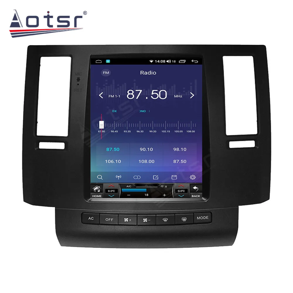 

Tesla Screen Android 10 Car Multimedia for Infiniti FX35 FX45 2003-2010 Radio Player GPS Navigation