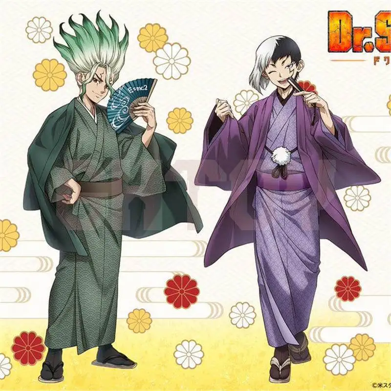 Dr.STONE حامل أكريليك TOHO 10Anniversary AJ2025 كيمونو أنيمي الأجهزة الطرفية عرض مكتبي مجموعة هدية عيد ميلاد للفتيات اللعب