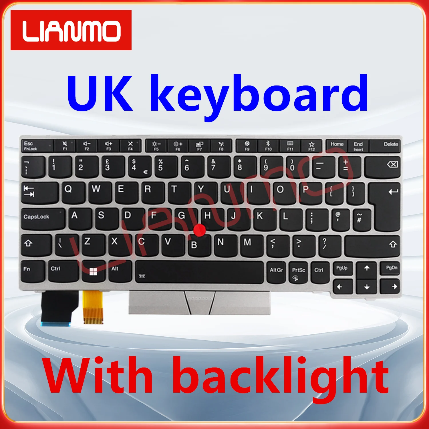 UK Notebook Keyboard Suitable for Lenovo Thinkpad X280 A285 X390 X395 S2 5TH 6TH Gen L13 Gen1 5n20v43025 Silver black