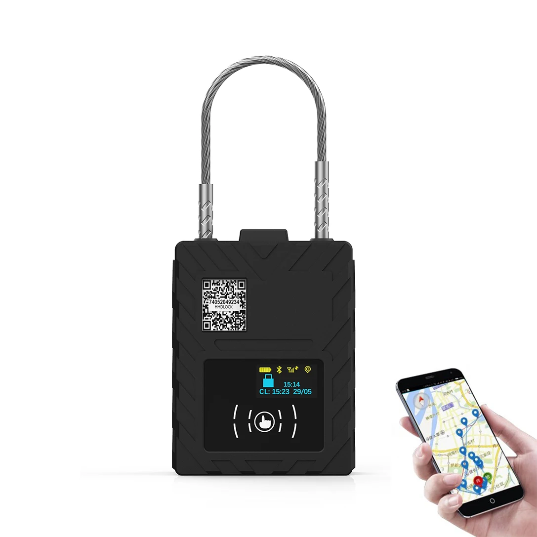 G360N Container Truck GPS Tracker Intelligent E Lock Smart Steel Wire Rope Padlock