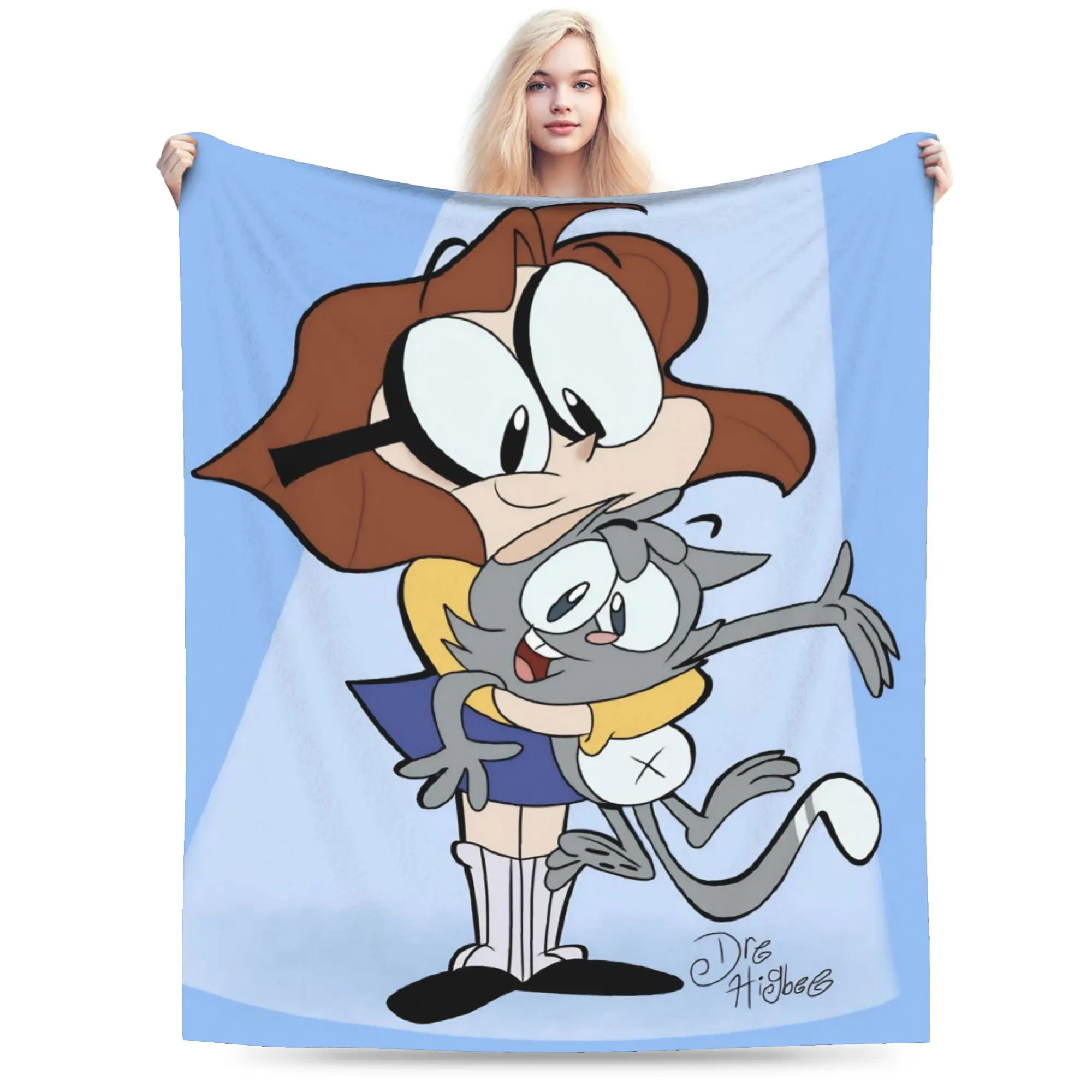 New Arrival Ollie and Scoops Blanket Lightweight Thin Flannel  Comfortable Throw Blanket Machine Washable