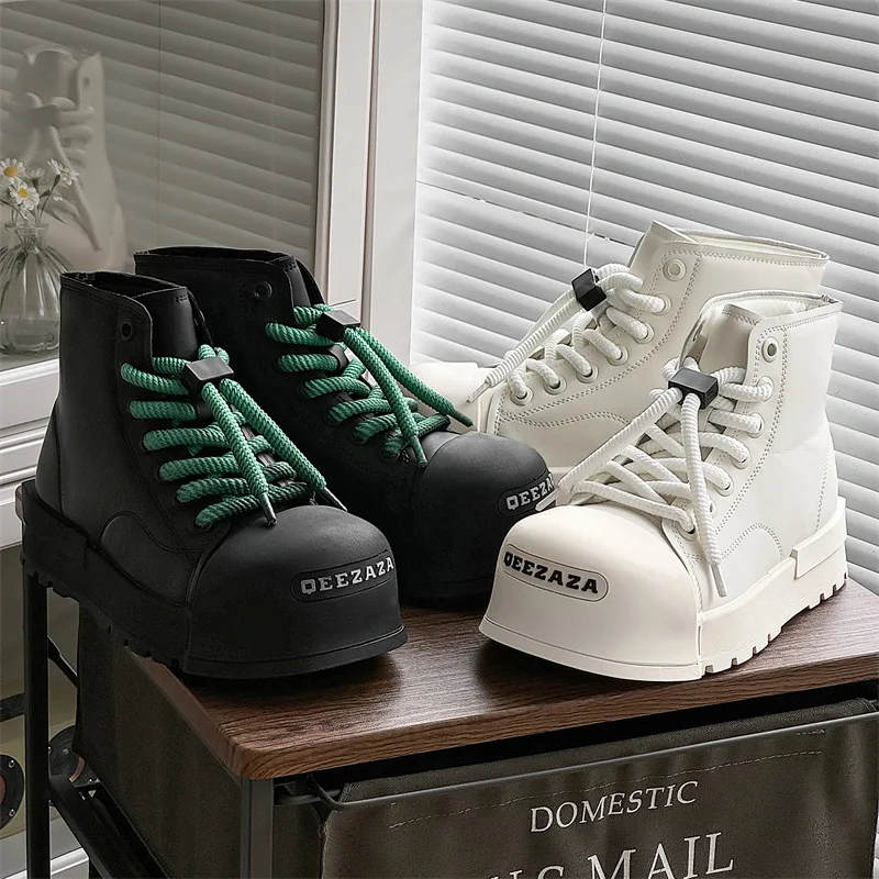 

2025 Original Big Head Men's Platform Heightening Autumn and Winter Niche Board Street Versatile High-top Sneakers Casual Shoes