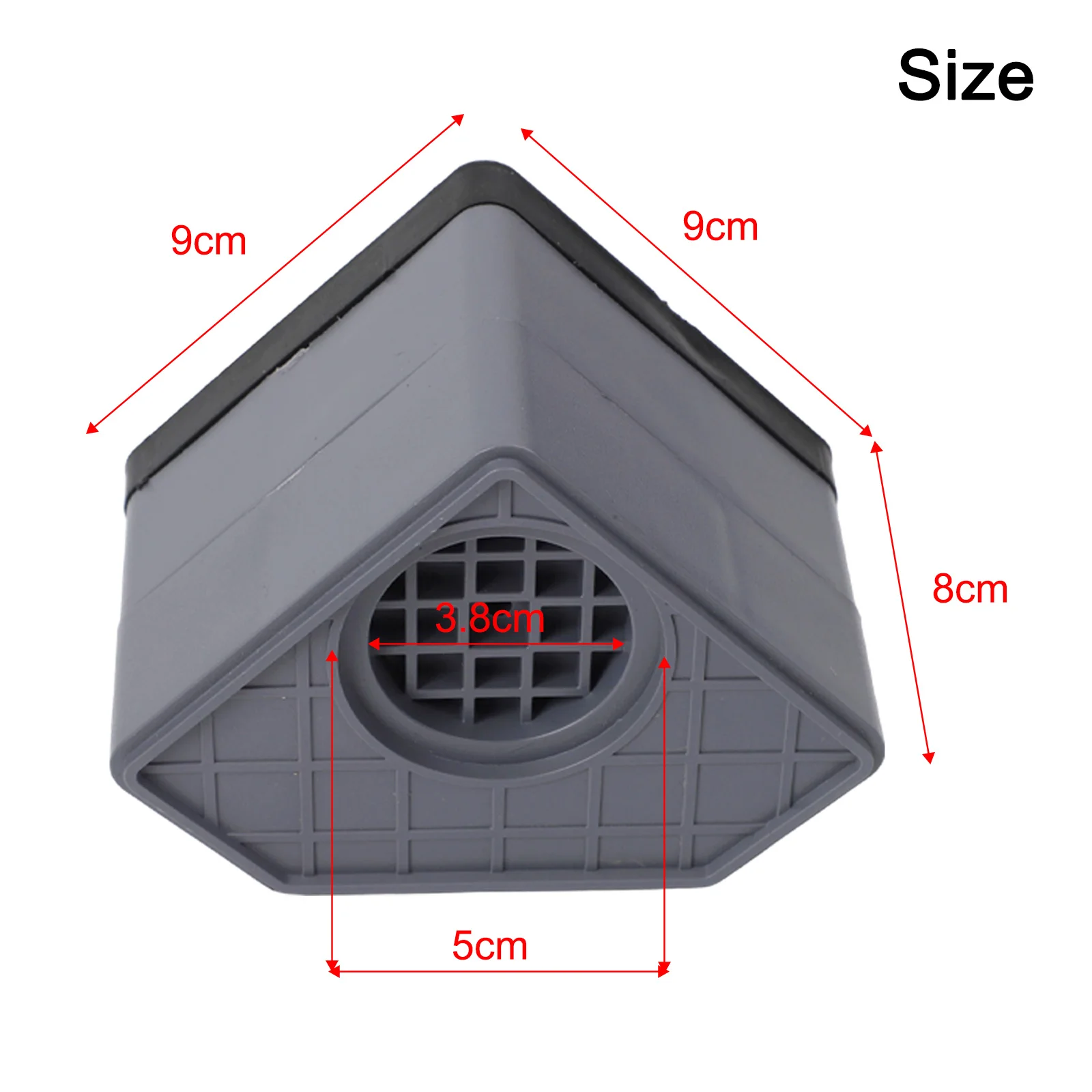 9*9*4.5cm Refrigerator Foot Pad Easy Installation Floor Protection Moisture-proof Design Noise Reduction Stability Enhancer