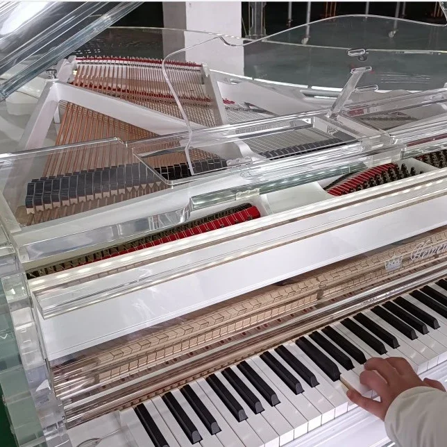 Reliable Reputation Self Playing Modern Luxury Star Hotel Transparent Design Acrylic Crystal Piano