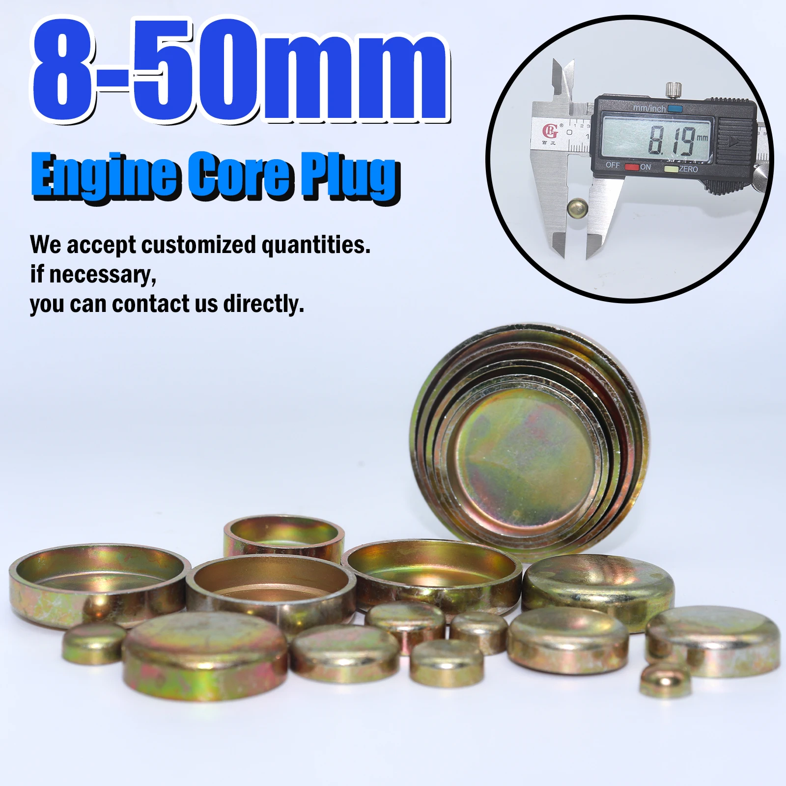 

8-50mm Universal Engine Core Plug Welch Frost Plug Zinc Plated Freeze/Expansion Plug for Cylinder Head & Block car accessories