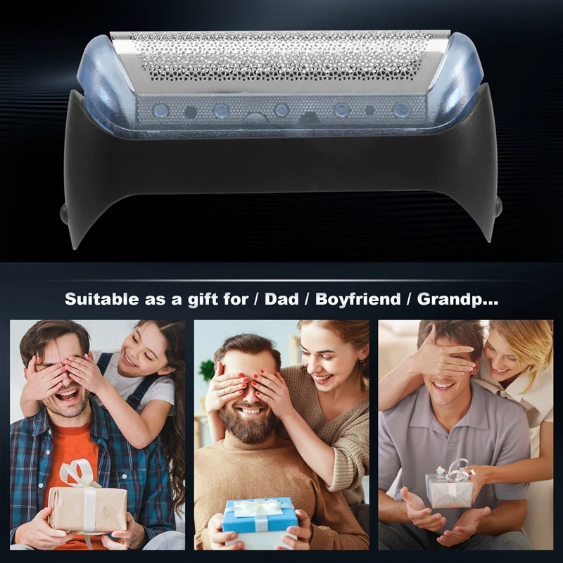 ชิ้นส่วนหัวฟอยล์เครื่องโกนหนวดไฟฟ้าตาข่ายไฟฟ้าทนทาน1ชิ้นสำหรับ Braun 10B/20B รุ่น180 190 170 1735 1775