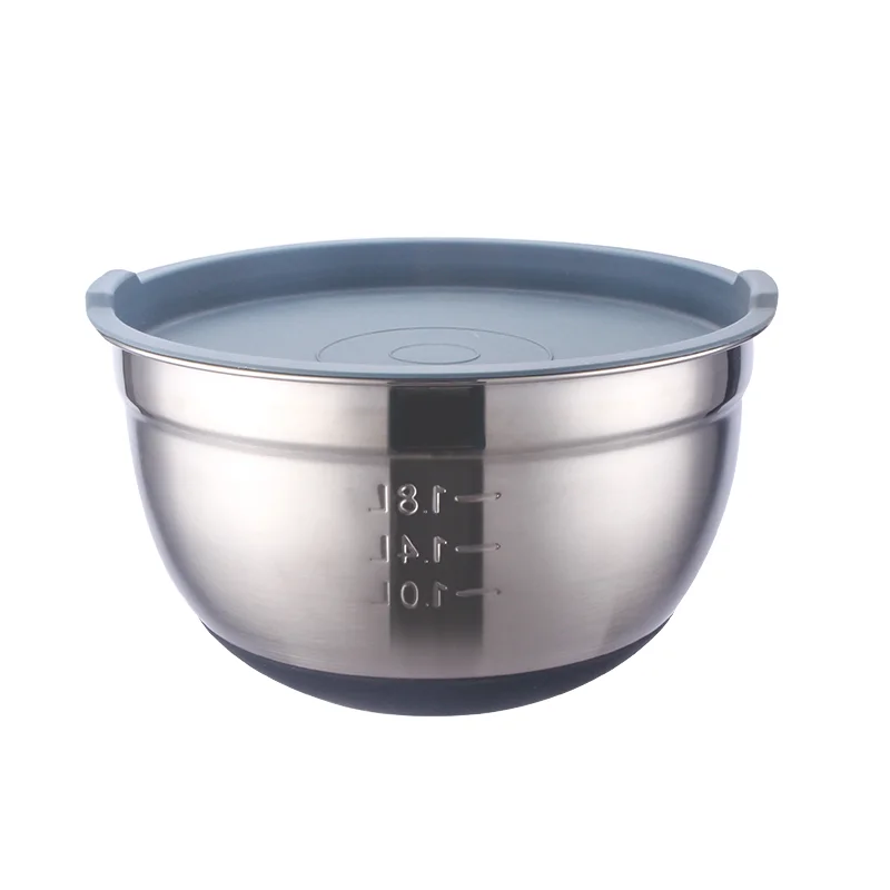 Batch Discovery Polished Stainless Steel Bakery Mixing Bowl with Salad and Baked Goods Container for Camping Kitchen