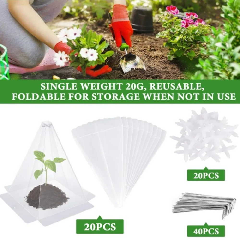 غطاء حماية نباتي شفاف، نباتات قابلة لإعادة الاستخدام، غطاء عازل حراري قابل للطي ومقاوم للطقس #3