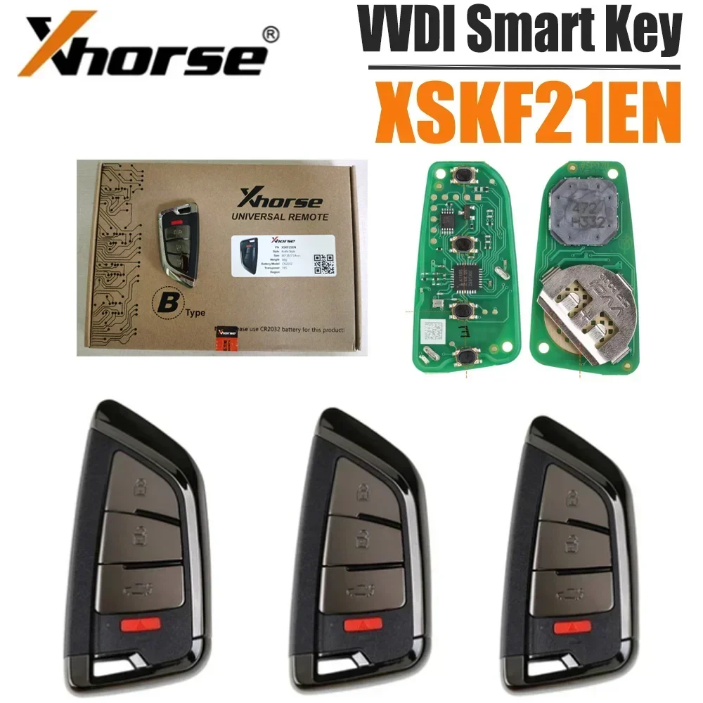 1PC Xhorse XSKF21EN 4B Keyless Go Universal VVDI Smart Key with Proximity Function English Version For Mini TOOL/ VVDI2
