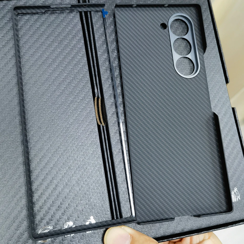 Genuine Real Carbon Fabric Fiber Aramid Case For Samsung Galaxy Z Fold6 Fold 6 Super Ultra Thin Ultrathin Light Shell