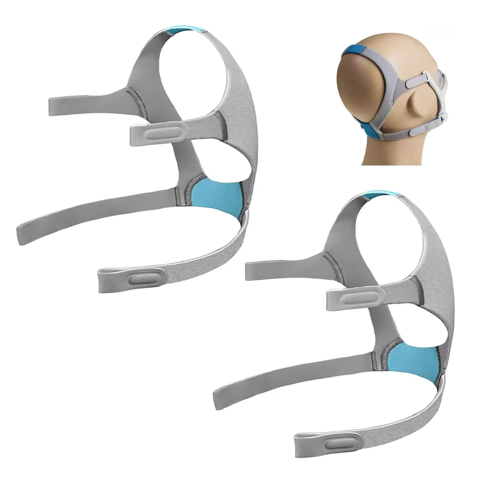 Compatible with ResMed AirFit F20, Full Cover Replacement Headband Strap, Nasal Pillow CPAP Mask. (Magnetic closure not included