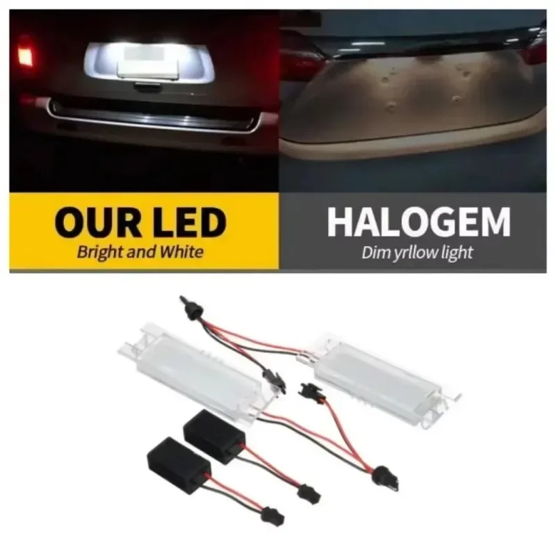 2 pièces lumière de plaque d'immatriculation gratuite pour Opel Astra Fiat Chevrolet Malibu Camaro Alfa Romeo LED numéro de plaque d'immatriculation lumière numéro lampes