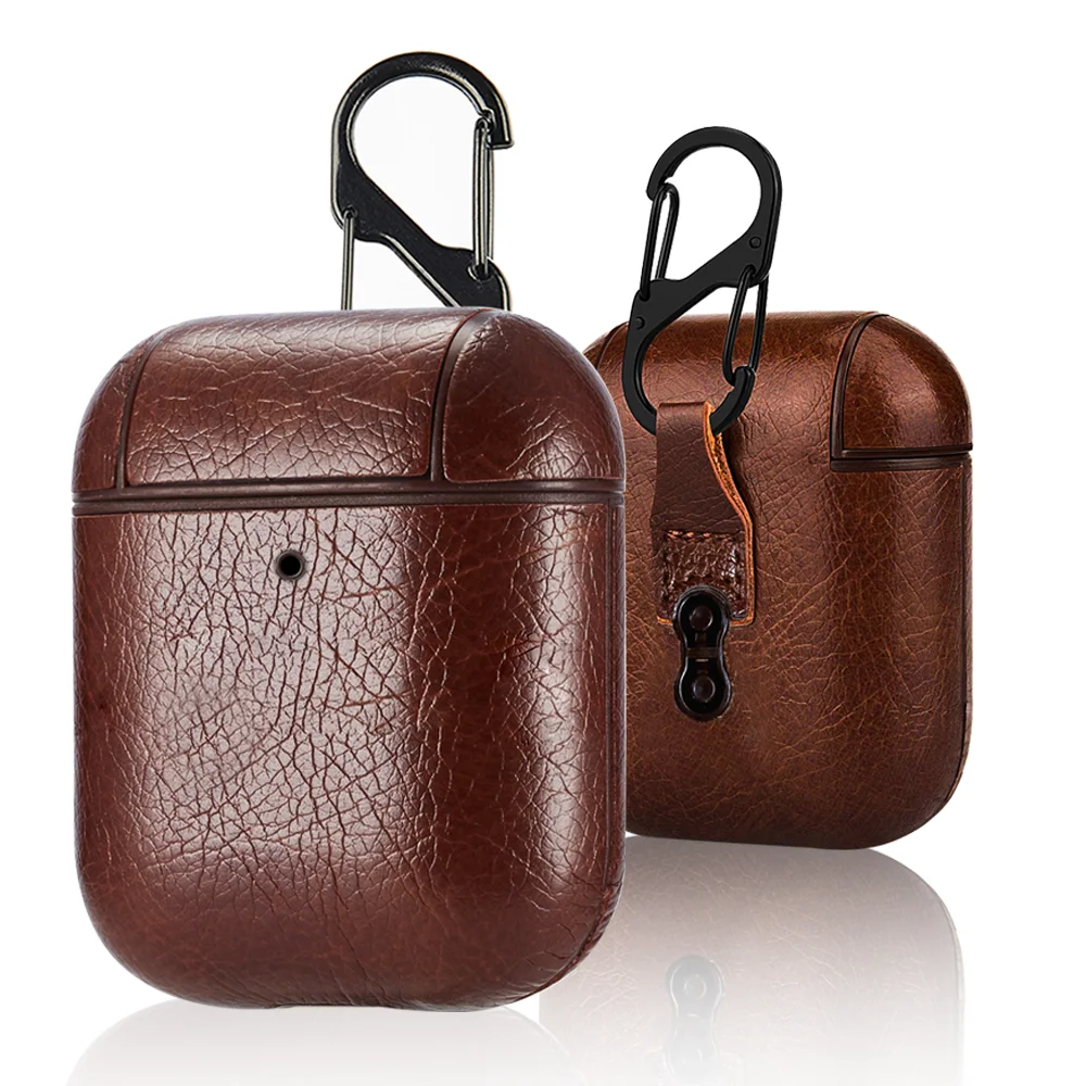 

Protective Bag Leather Sleeve Storage Earphone Cover For 3 2 1 Charging Pro 2 Case With Hook