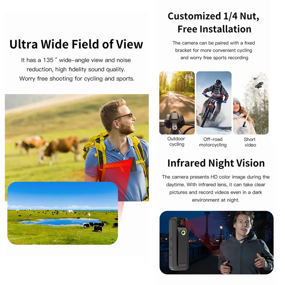 L15 Ultra HD 4K Wifi Hotspot Mini Camera Portable Digital Video Recorder Body Cam Night Vision DVR Miniature Camcorder