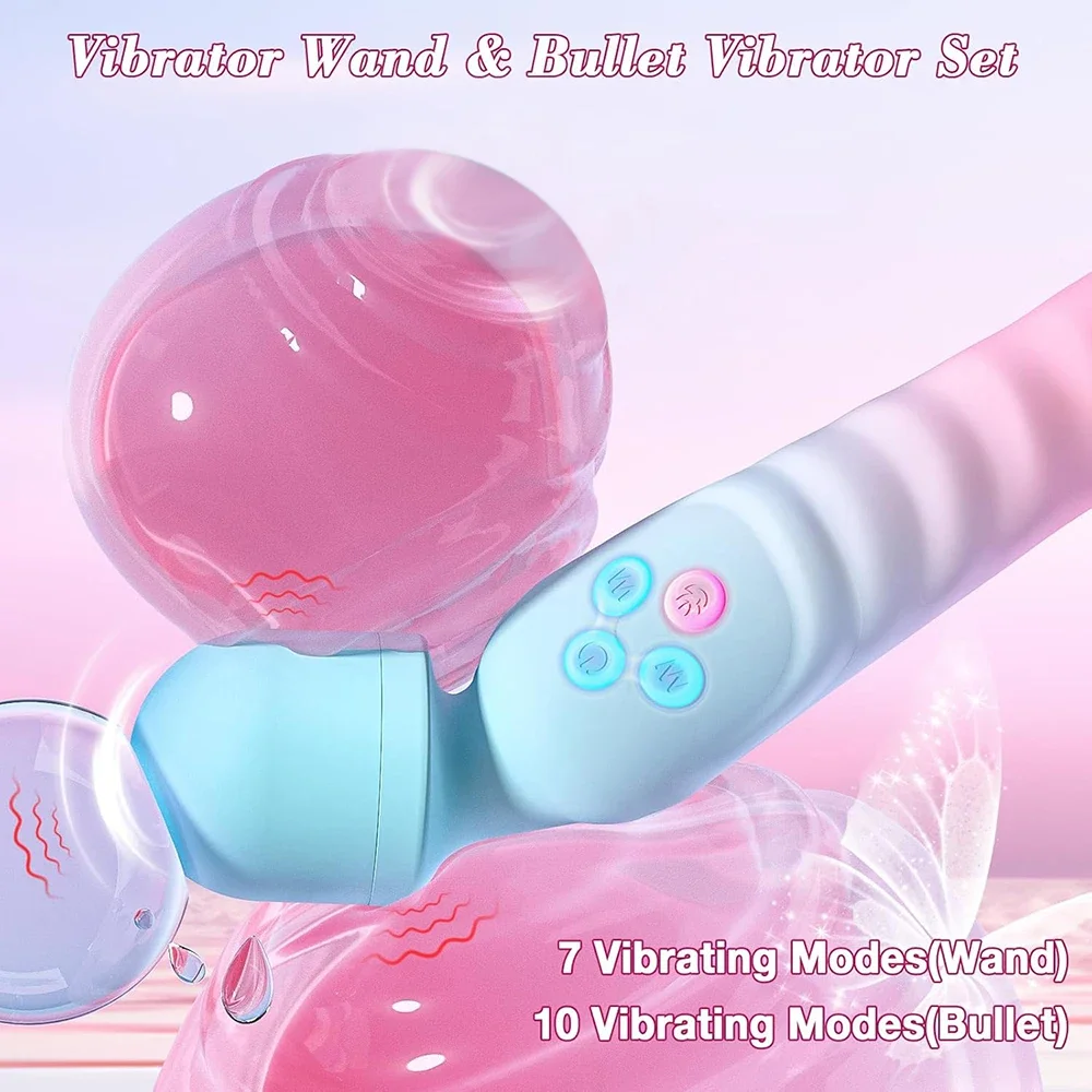 Heating Dildo Vibrator for Women Powerful AV Magic Wand Silicone Female Clitoris Stimulator Vagina Massager Adult Sex Toys 18+