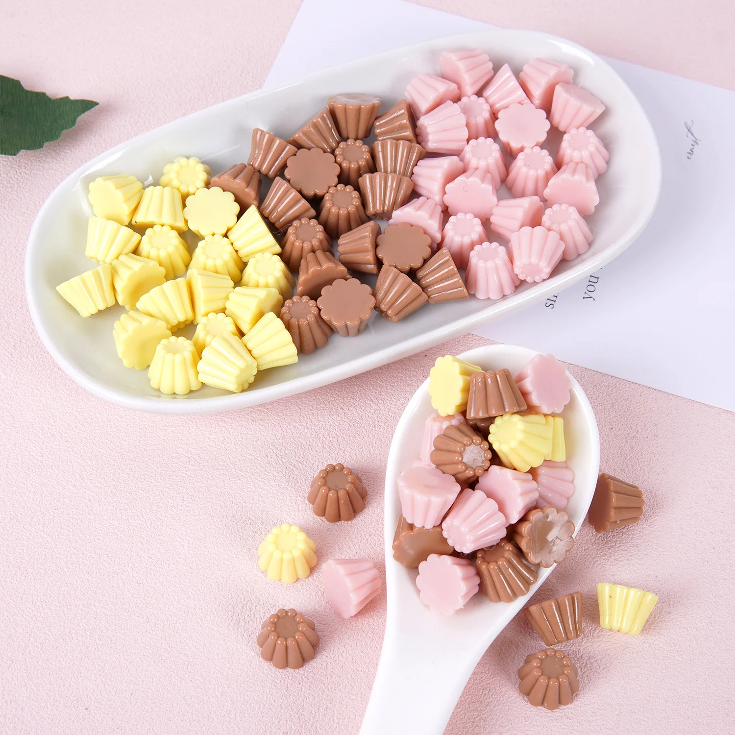 10pcs Mini Jelly Pudding Custard Pudding Molds Model PVC DIY Realistic Cake Doll Accessories Miniature Home Decor Fake Food