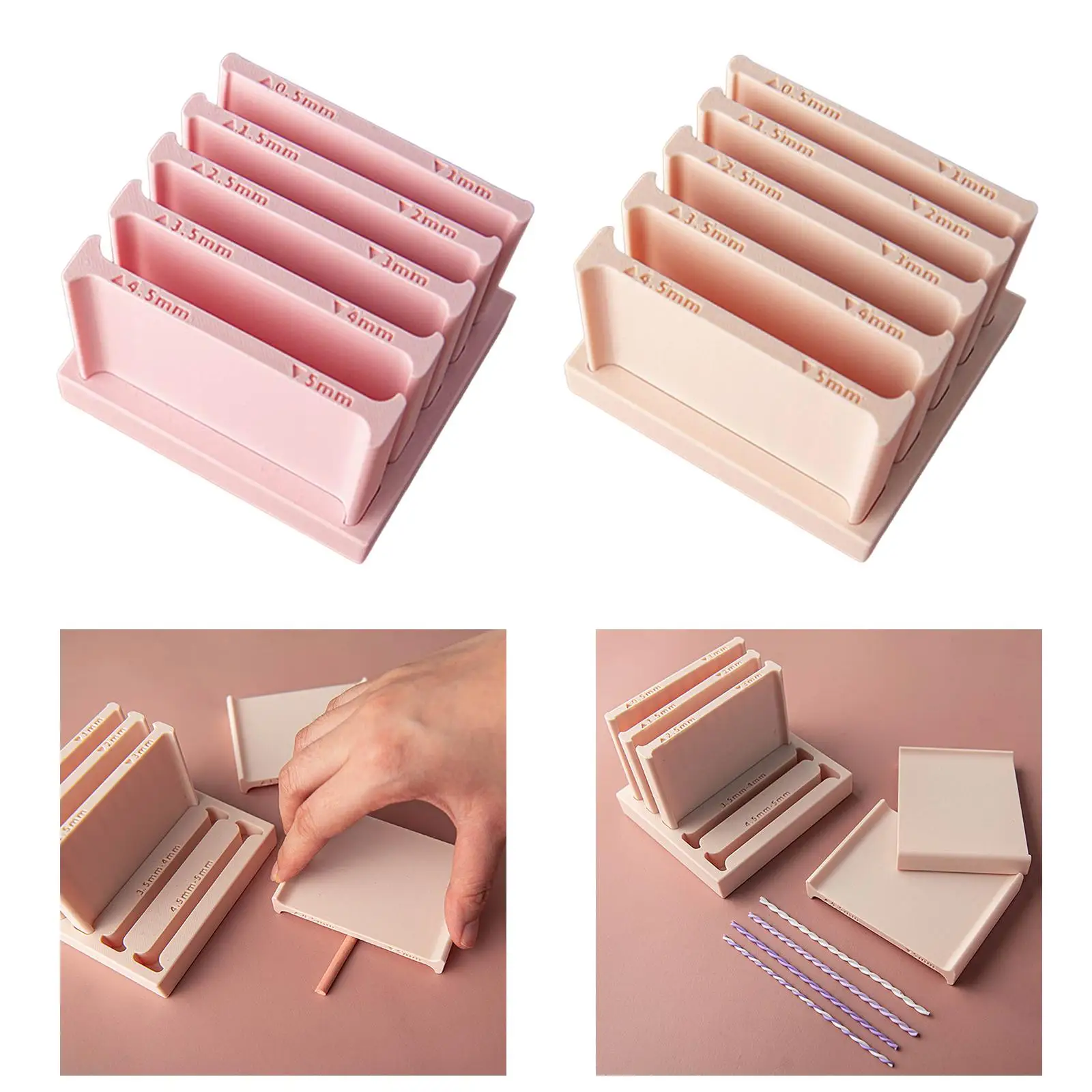 أداة شريط الطين مع علامات القياس 5 قوالب قابلة للتبديل #4