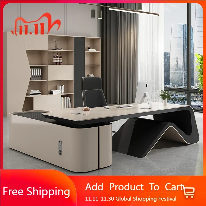

Secretary European Office Desk Filing Cabinets Executive Shelf Conference Office Desk Minimalist Modern Wooden Bureau Furniture
