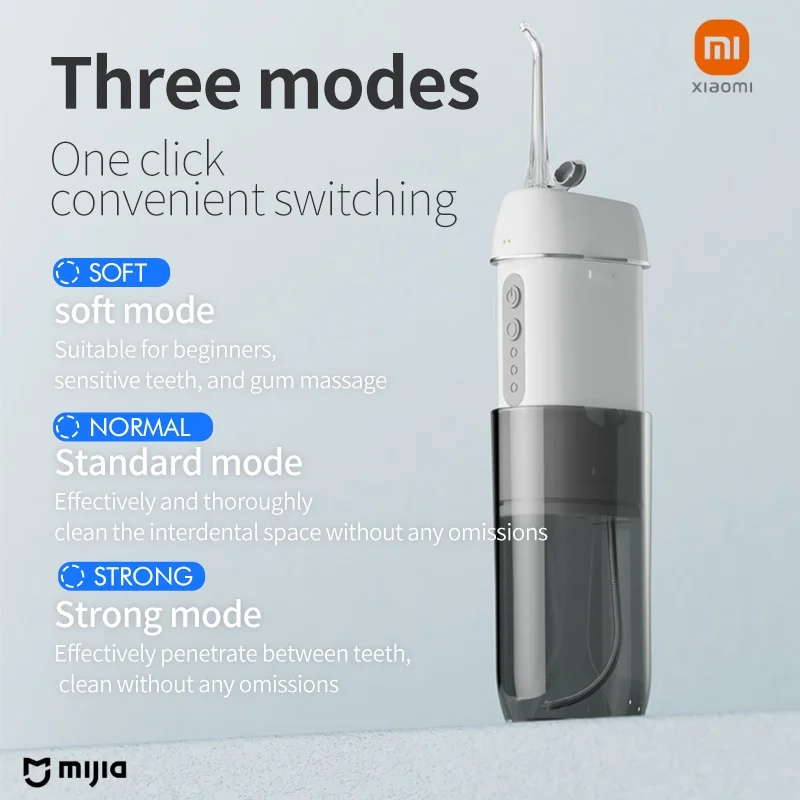 Xiaomi-Portable Electric Oral Irrigator, Gums Care Dental Water Jet, Mini Powerful Water Flosser for Teeth Cleaning, Telescopic