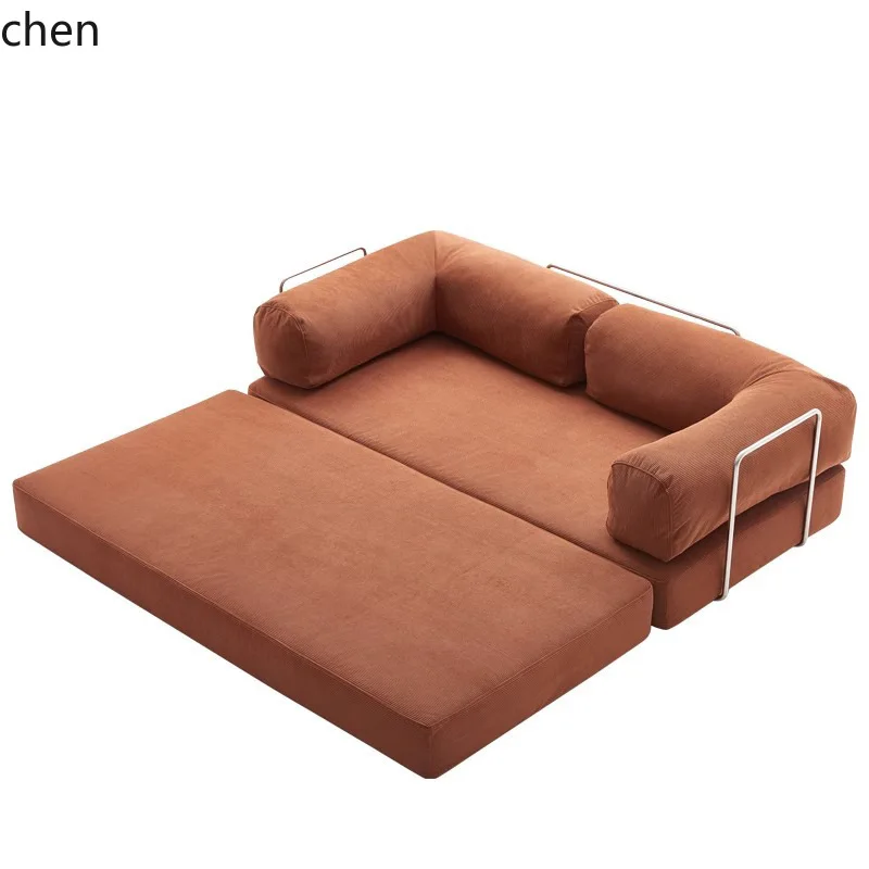 YFY  Vacuum Compression Sofa Fabric Straight Row Detachable Washable Roll Storage Sofa Bed