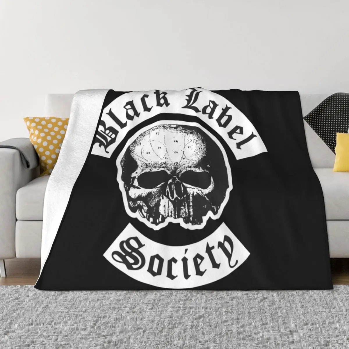 

black label society Throw Blanket Beach Quilt Hairy Blankets