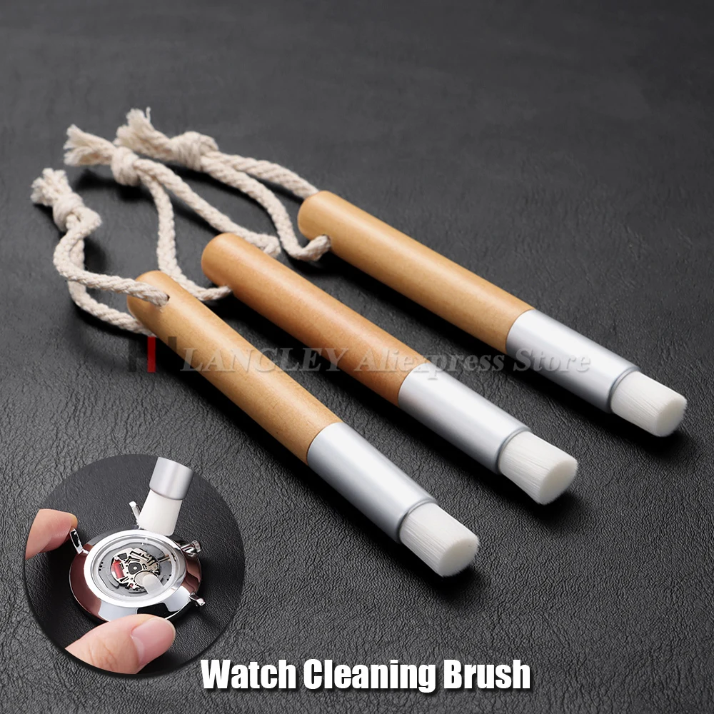 ساعة جديدة تنظيف فرشاة ساعة أجزاء صغيرة ساعة حركة الألياف الزجاجية النحاس الصلب فرشاة تنظيف فرشاة ساعة أدوات إصلاح الجزء #1