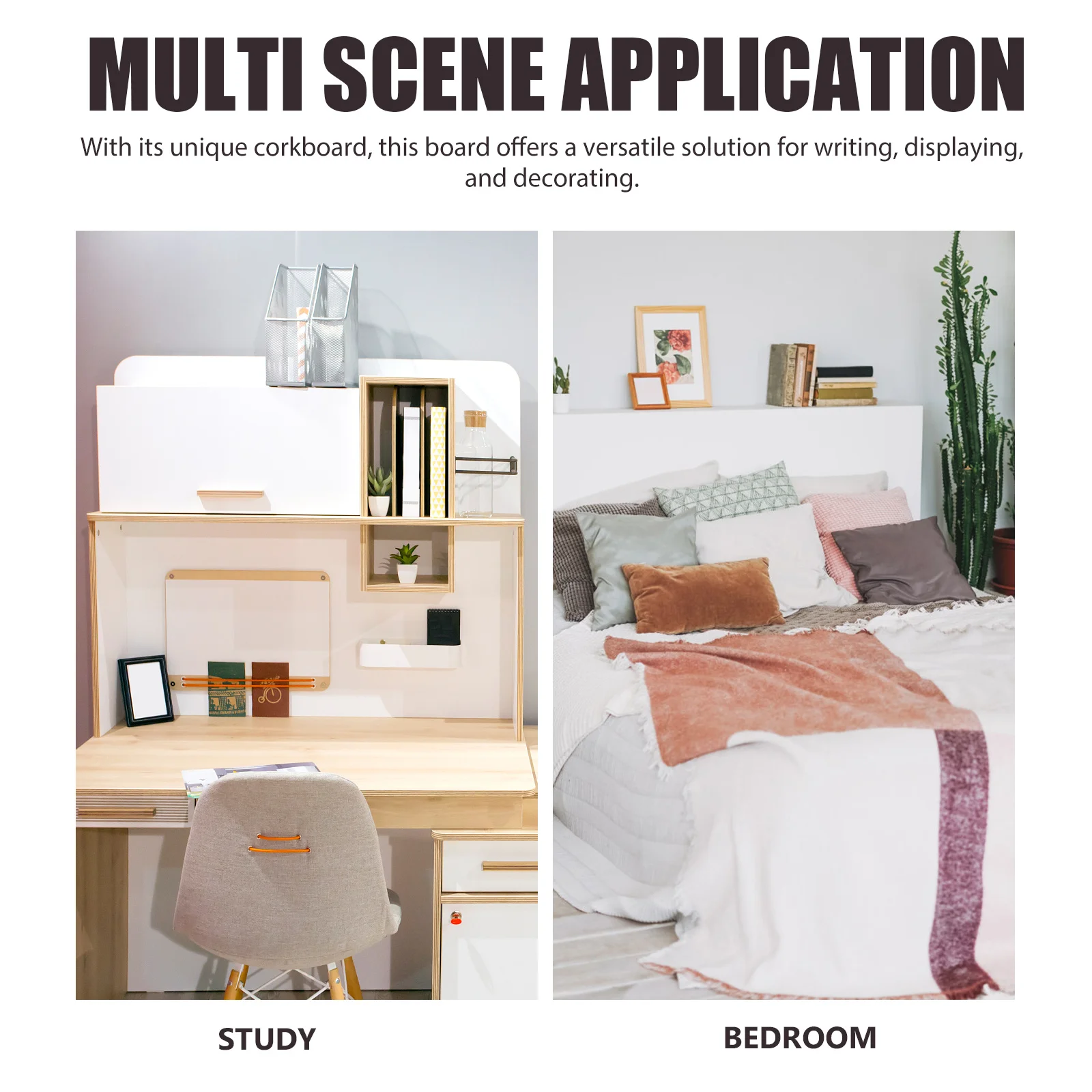 1 set 1 Set Desktop Cork For Office Decorative Message Bulletin Board Display Memo Notice Reminder Board Study Classroom