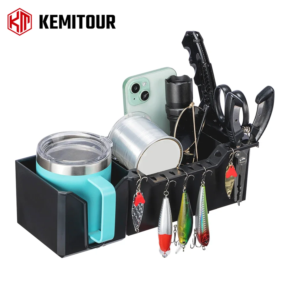 

Boat Cup Holder Marine Caddy Organizer with Storage Tray Universal Drink Holder for Bass Boat Kayak Pontoon Boat Accessories