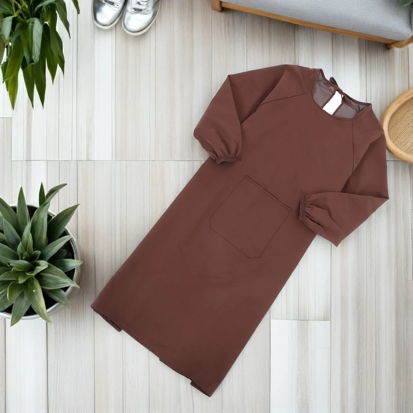 

Waterproof Apron With Sleeves Oil-Proof Kitchen Cooking Cleaning Bib For Restaurant Dishwashing Gardening Workwear Unisex