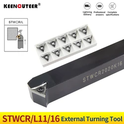 Stwcr/l stwcr1212h11 stwcr16h16 CNC旋盤旋盤工具外径ツールtcmt11/16超硬インサート用