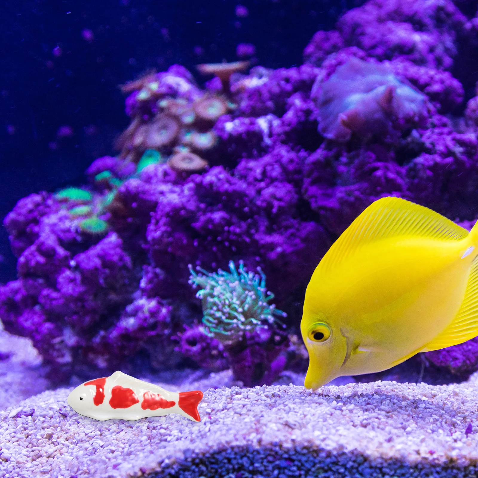 

Realistic Floating Fish Ornament Fine Workmanship Ceramic for Aquarium Fish Tank Decor Simulation Landscape Craft