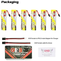 6PCS GNB 530mAh 1S 3.8V 90C GAONENG HV 4.35V Lipo Battery With High Current A30 Connector For RC FPV Drone DIY Parts VS BT2.0