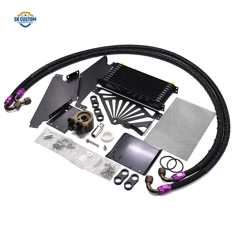 

SK CUSTOM 10Row Oil Cooler Kit For Toyota GR86 Subaru BRZ ZD8 ZN8 FA24 Engine Radiator Kit With 90 Degree Oil Filter Adapter