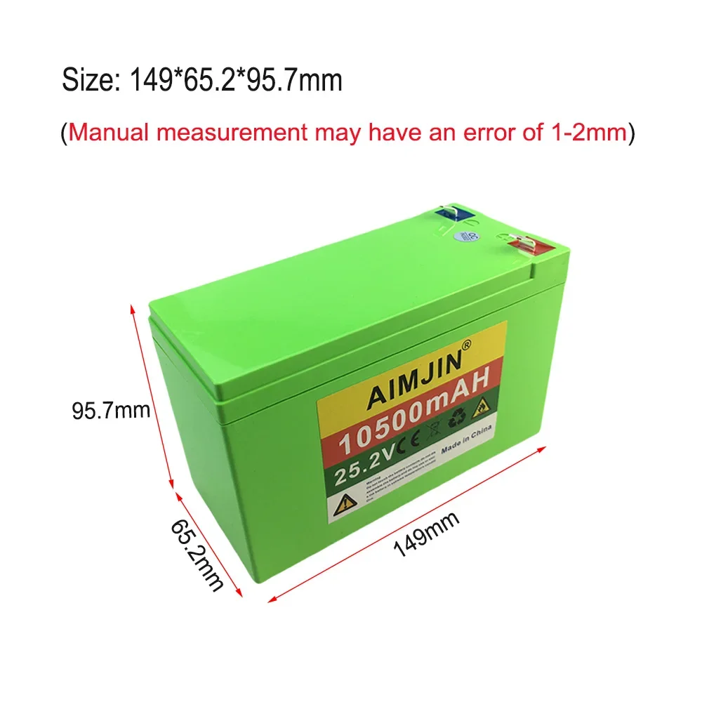 6S3P 25.2V 10500mAh Li-ion battery pack, Agricultural Spray, Stereo, Outdoor Solar Light, Children's Electric Vehicle +Charger