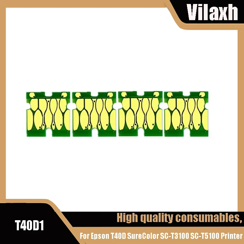 vilaxh T40D1 T40D2 T40D3 T40D4 Cartridge One Time Chip For Epson T40D SureColor SC-T3100 SC-T5100 Printer