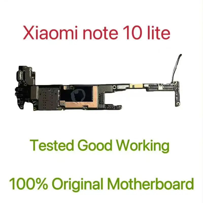 Global Version Original Unlocked Motherboard for Xiaomi note 10 lite Tested Circuit Plate Main Logic Board for Xiaomi note10lite