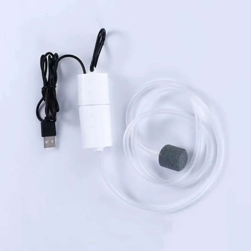 Heißes Mini-Aquarium-Luftpumpen-Set, USB-betrieben, leise, energieeffizienter Sauerstoffgenerator mit Luftstein für Fischbecken – Detail 8